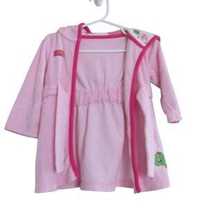 Just One You Carters‎ Terry Cloth Hooded Bath Robe Infant Girls 0-9M Pink Turtle